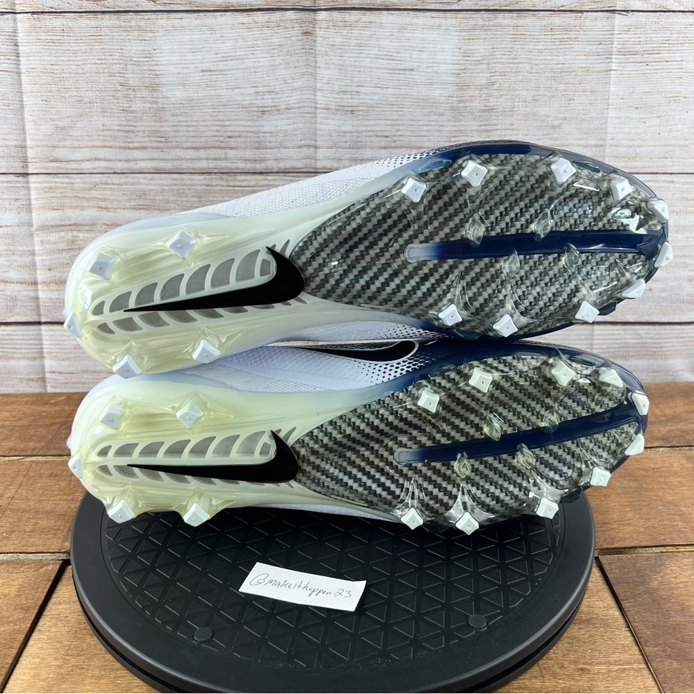 Nike Vapor Untouchable 3 White Navy Football Cleats - Picture 7 of 16